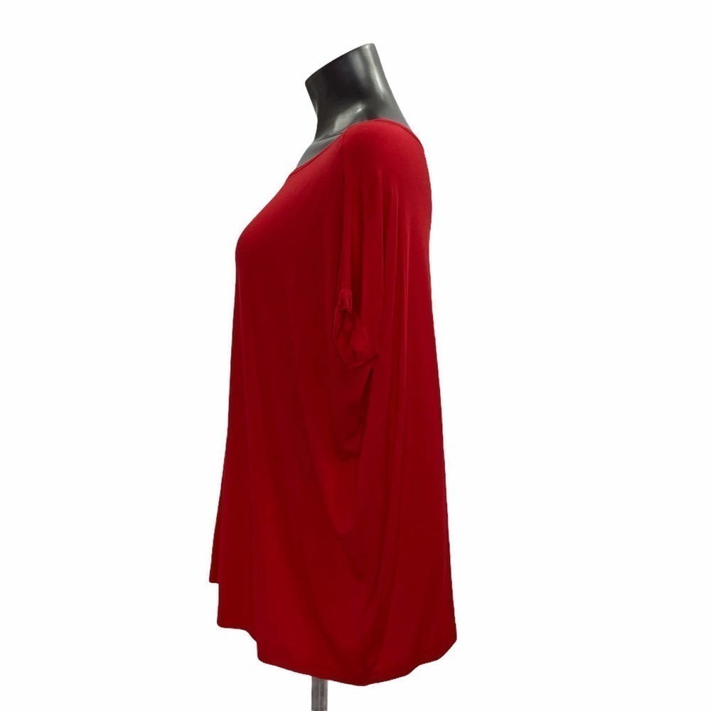 PIKO Red Short Sleeve Bamboo Crew Neck T-Shirt - Picture 3 of 10